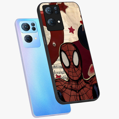 Web Warrior Vibes Glass Case displayed in angled mockup highlighting dynamic web design with comic style aesthetic.