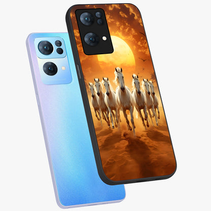 Wild Sunset Majesty Glass Case displayed in angled mockup highlighting vibrant sunset sky design with scenic aesthetic.