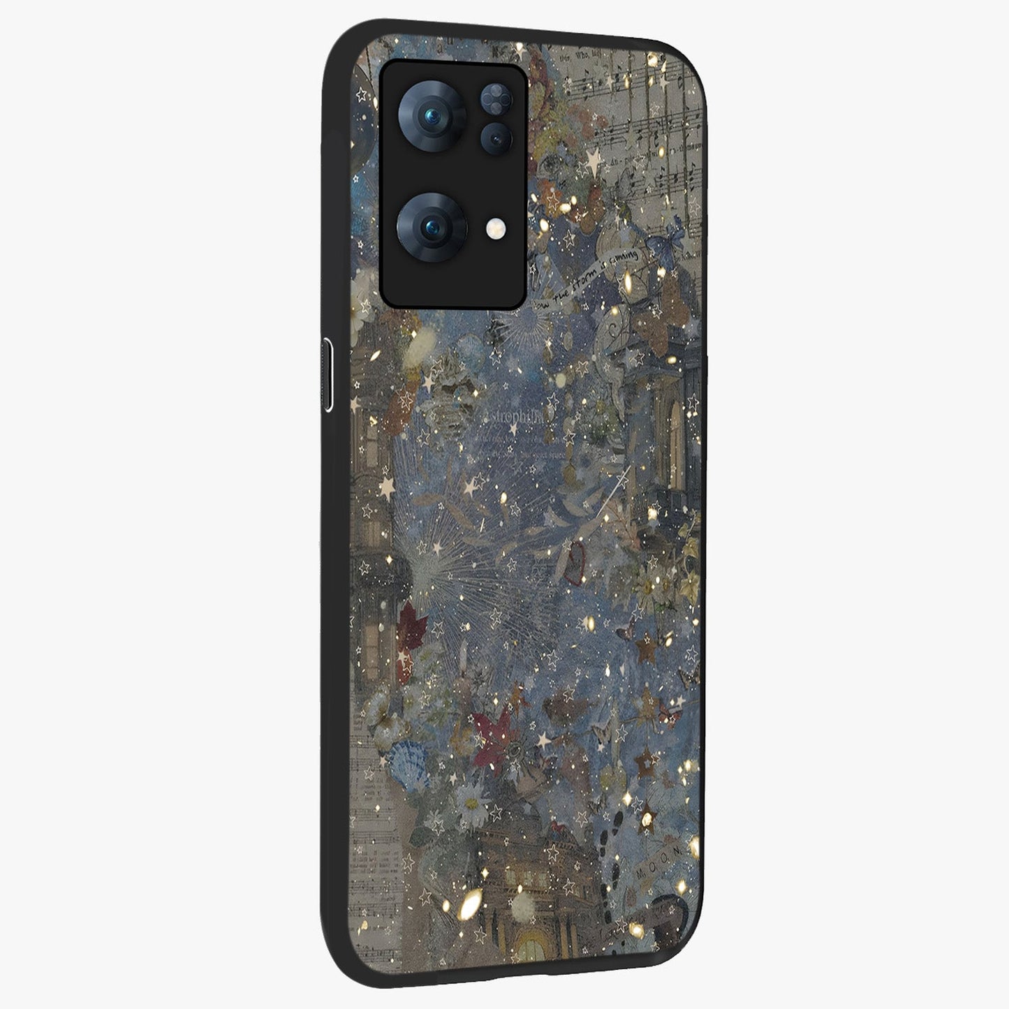 Aesthetic Astrolophia Glass Case upright view showcasing soft aesthetic theme with stylish modern look.