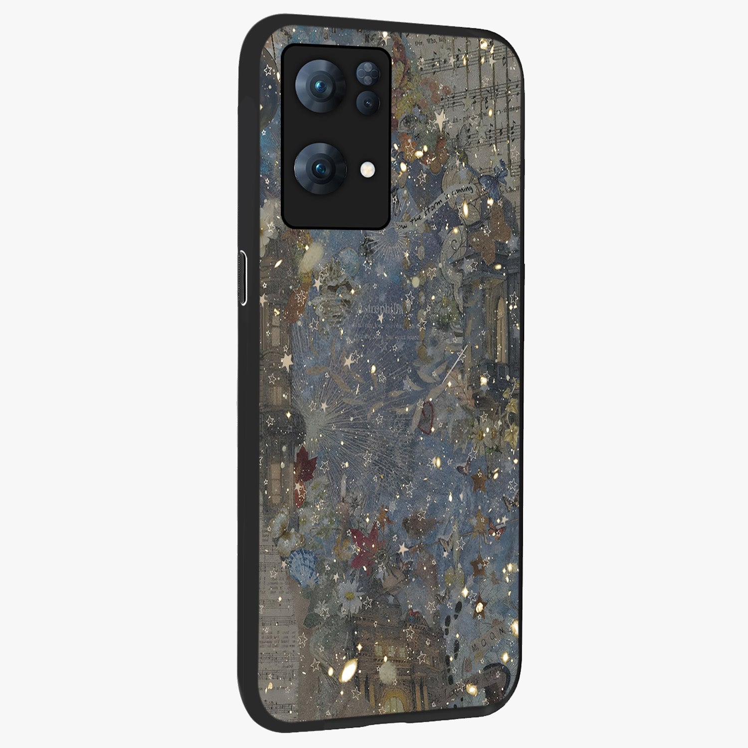 Aesthetic Astrolophia Glass Case upright view showcasing soft aesthetic theme with stylish modern look.