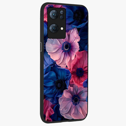Flower Paper Art Pattern Glass Case upright view showcasing decorative paper floral artwork with creative craft style.