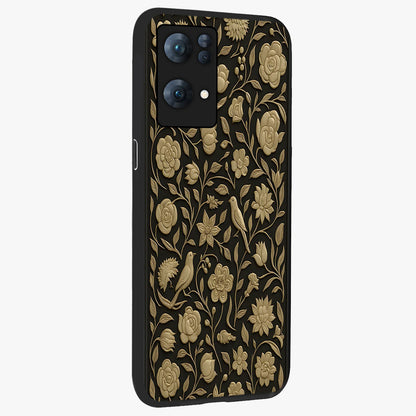 Golden Evil Eye Mandala Glass Case upright view showcasing decorative evil eye mandala artwork with spiritual aesthetic style.