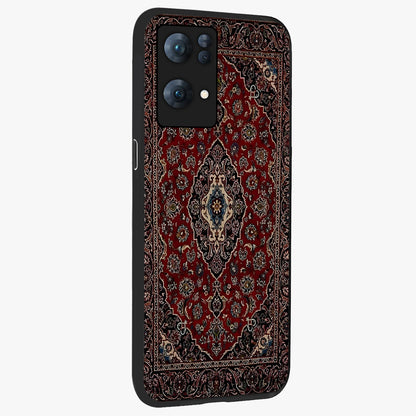 Heritage Carpet Royale Glass Case upright view showcasing detailed ornamental artwork with luxurious traditional theme.