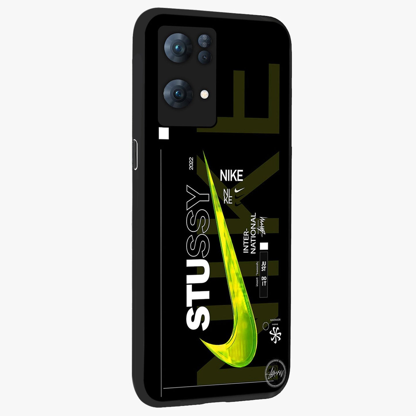 Neon Street Edition Glass Case upright view showcasing colorful neon artwork with modern street culture theme.