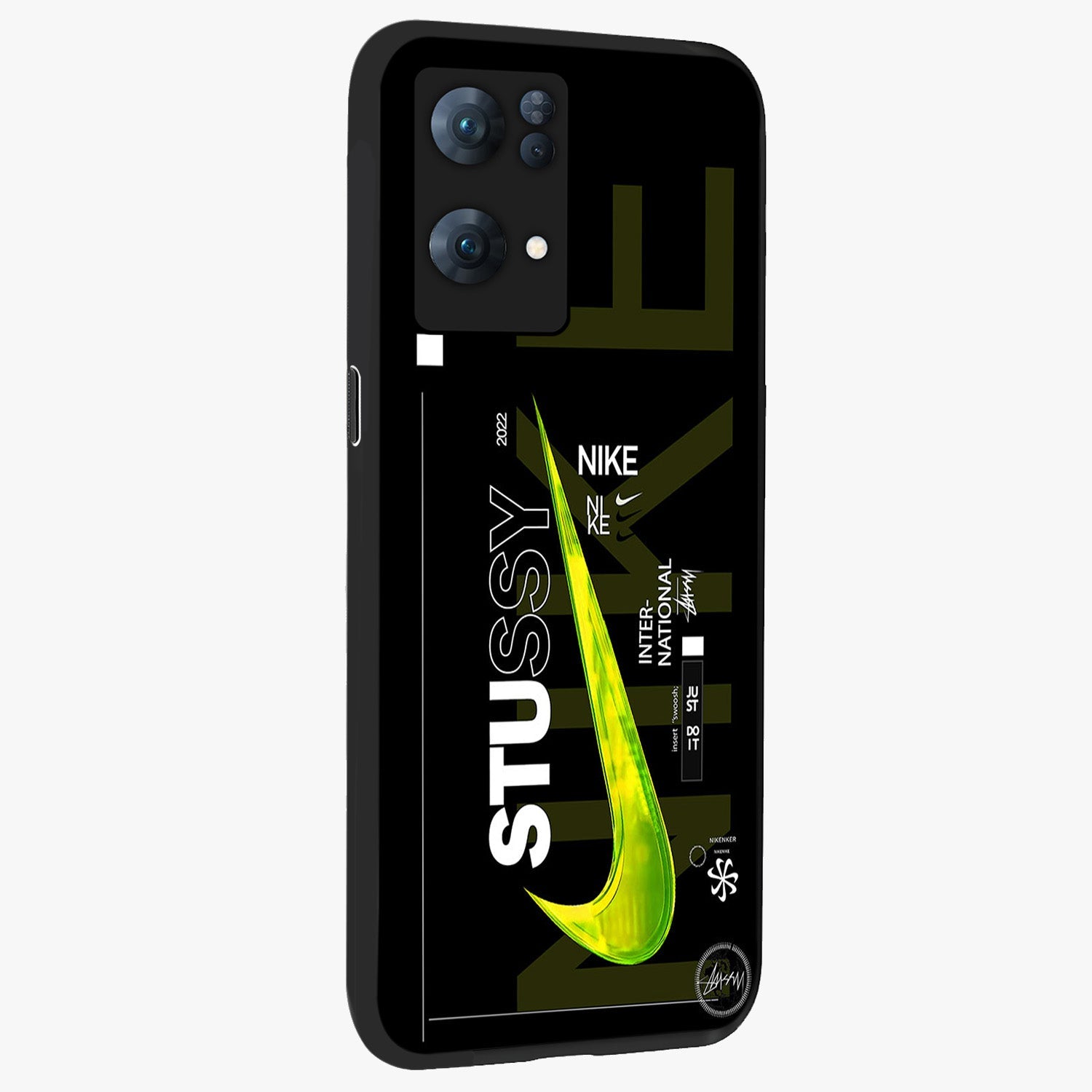 Neon Street Edition Glass Case upright view showcasing colorful neon artwork with modern street culture theme.