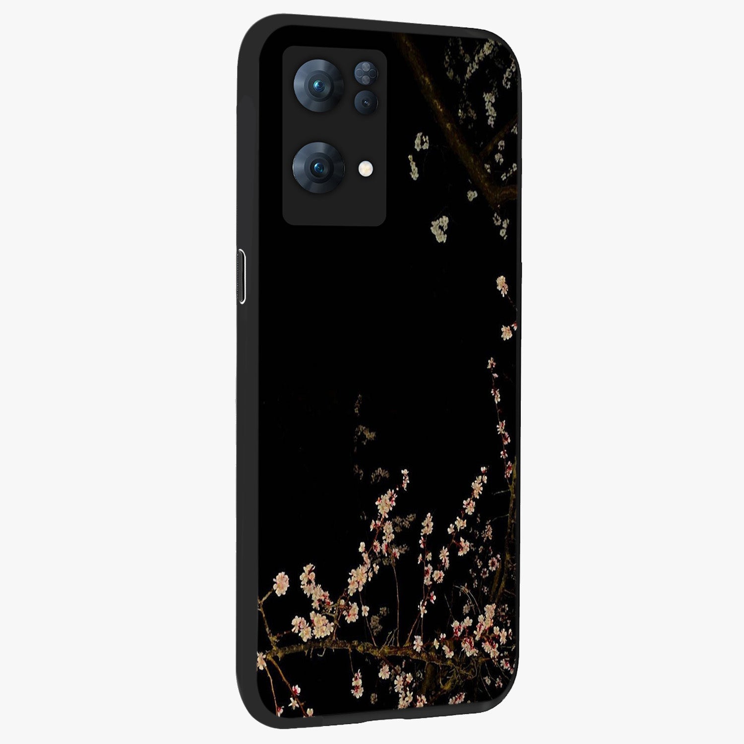 Petal Moon Light With Custom Name Glass Case upright view showcasing elegant floral moon artwork with personalized aesthetic.