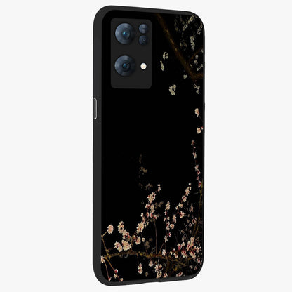 Petal Moon Light With Custom Name Glass Case upright view showcasing elegant floral moon artwork with personalized aesthetic.