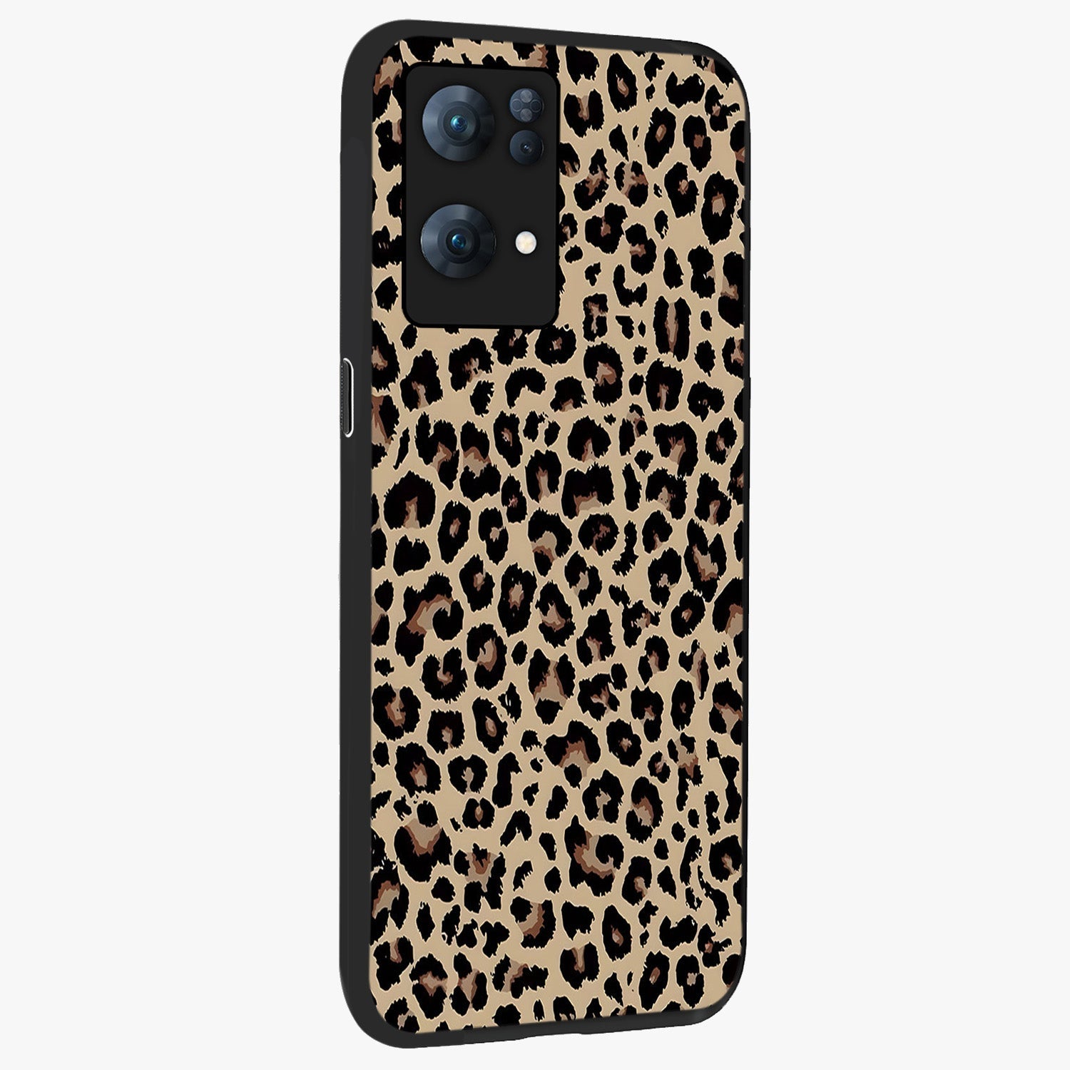 Savage Chic Pattern Glass Case upright view showcasing trendy decorative artwork with edgy fashion theme.