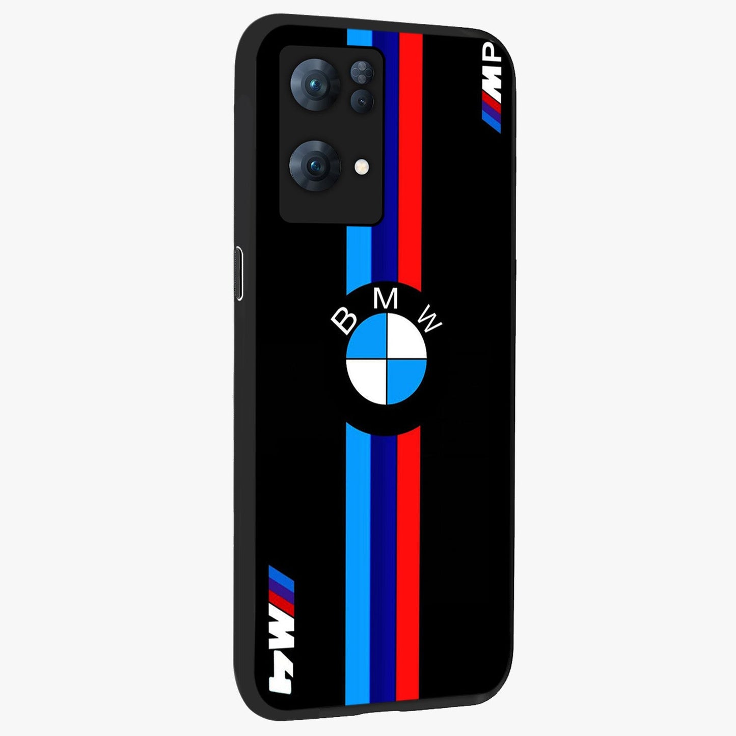 Turbo BMW Beast Glass Case upright view showcasing powerful car artwork with modern motorsport theme.