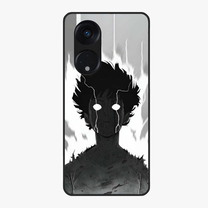 Awakened Inner Rage Glass Case showing flat back view with intense artistic artwork and glossy glass finish.