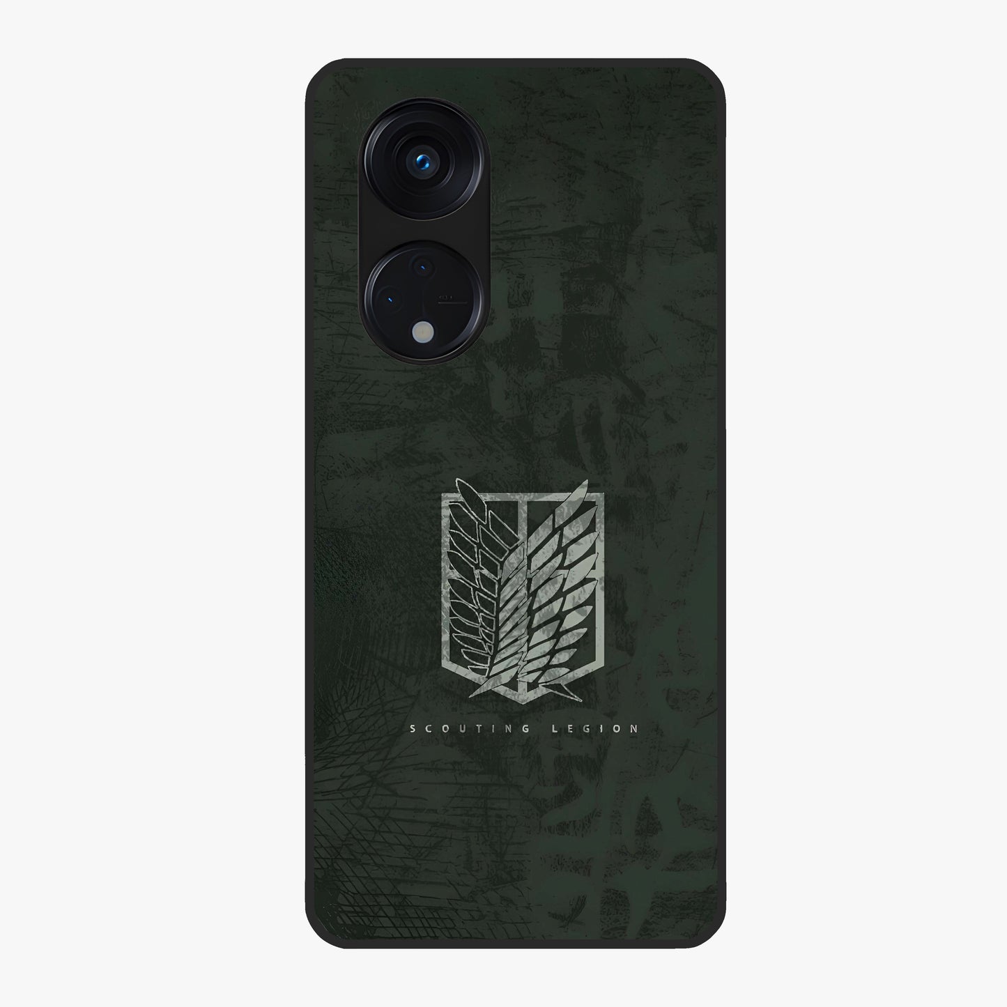 Wings Of Freedom Glass Case showing flat back view with symbolic wings artwork and glossy glass finish.