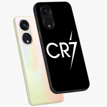 Cr7 Elite Strike Glass Case displayed in angled mockup highlighting powerful sports graphic with bold athletic theme.
