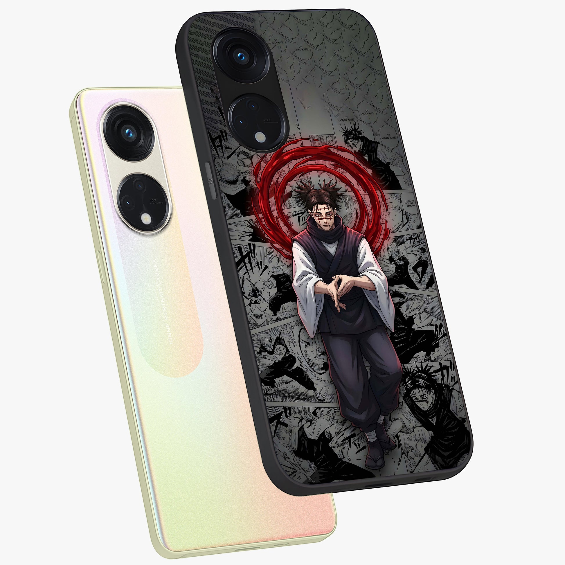Cursed Ritual Ascension Glass Case displayed in angled mockup highlighting mystical ritual illustration with supernatural aesthetic.