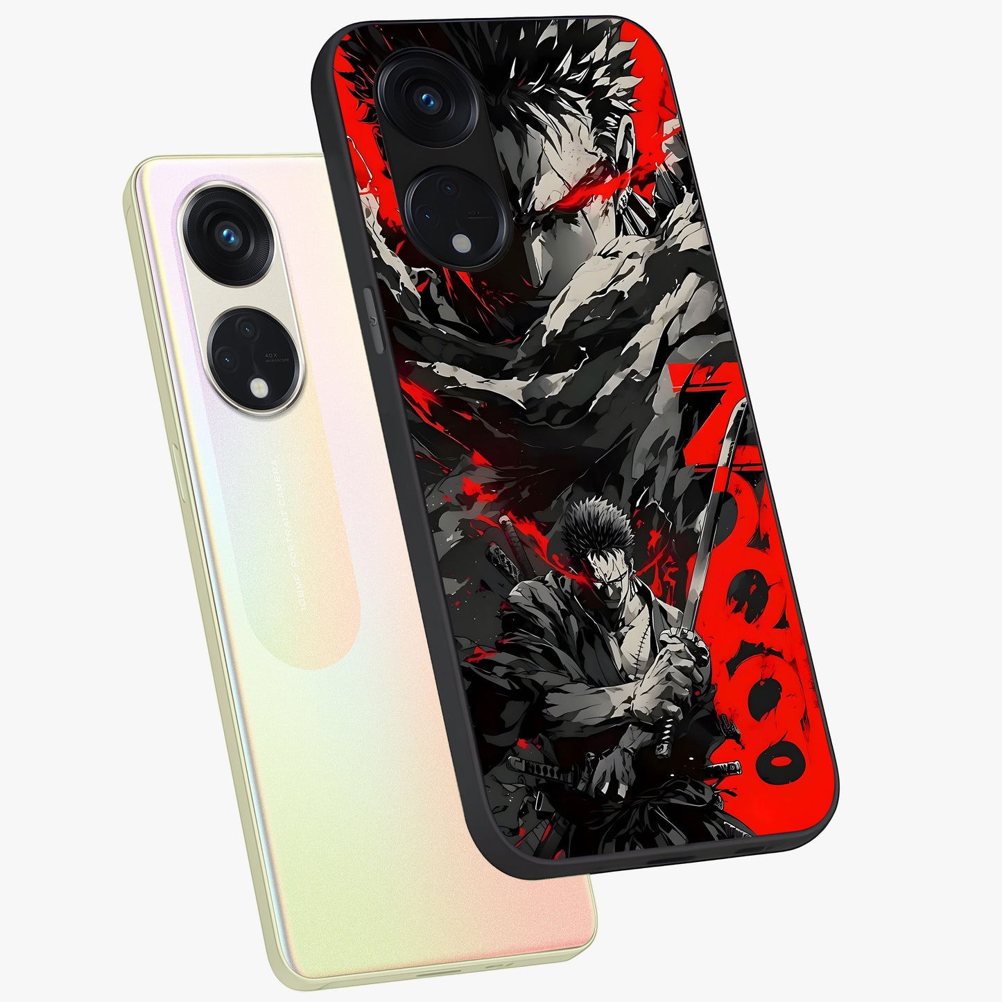Demon Sword Resolve Glass Case displayed in angled mockup highlighting powerful demon sword illustration with dark fantasy aesthetic.