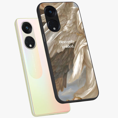 Divine Winged Grace Glass Case displayed in angled mockup highlighting graceful wing design with divine aesthetic style.