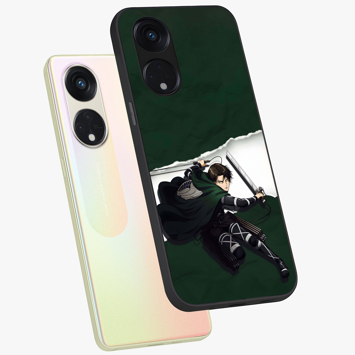 Emerald War Vanguard Glass Case displayed in angled mockup highlighting intense battle inspired design with emerald tone aesthetic.