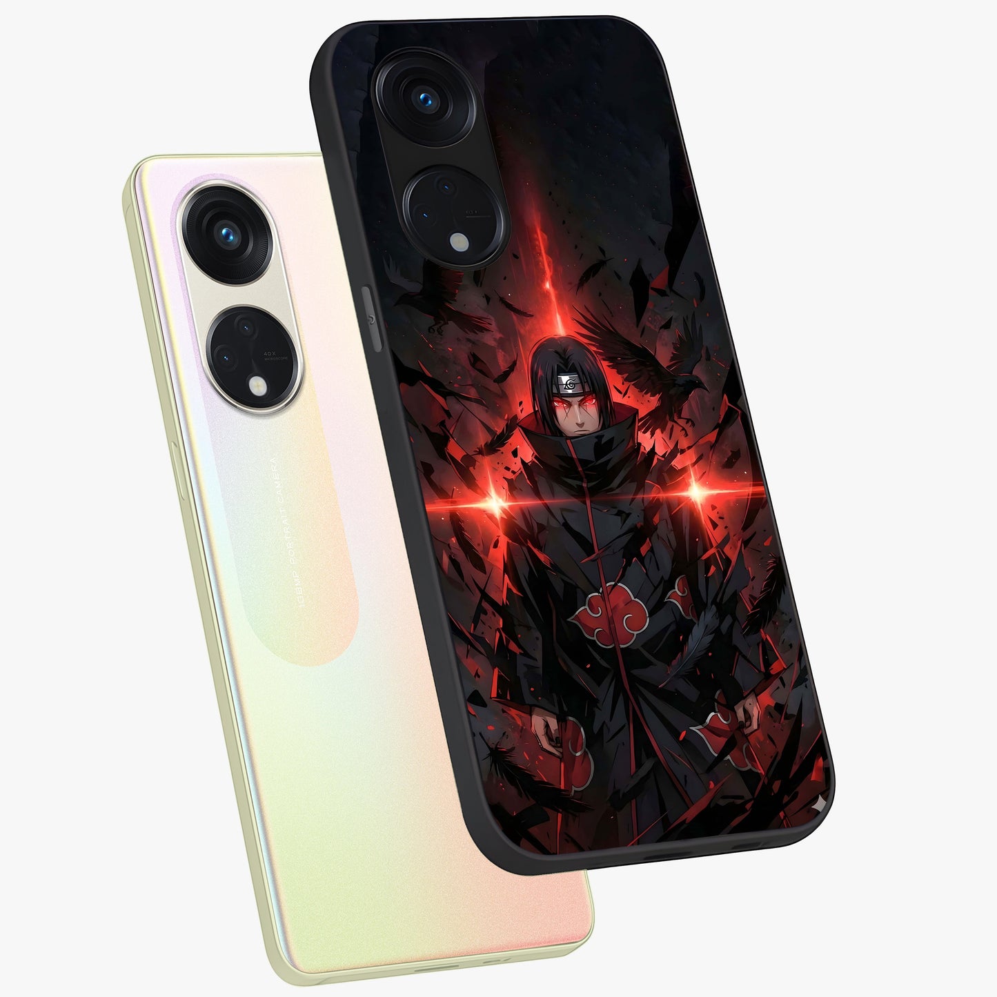 Focused Blade Discipline Glass Case displayed in angled mockup highlighting clean minimal text artwork with modern aesthetic style.