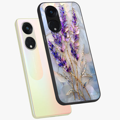 Lavender Dream Glow Glass Case displayed in angled mockup highlighting dreamy purple glow design with soft artistic style.