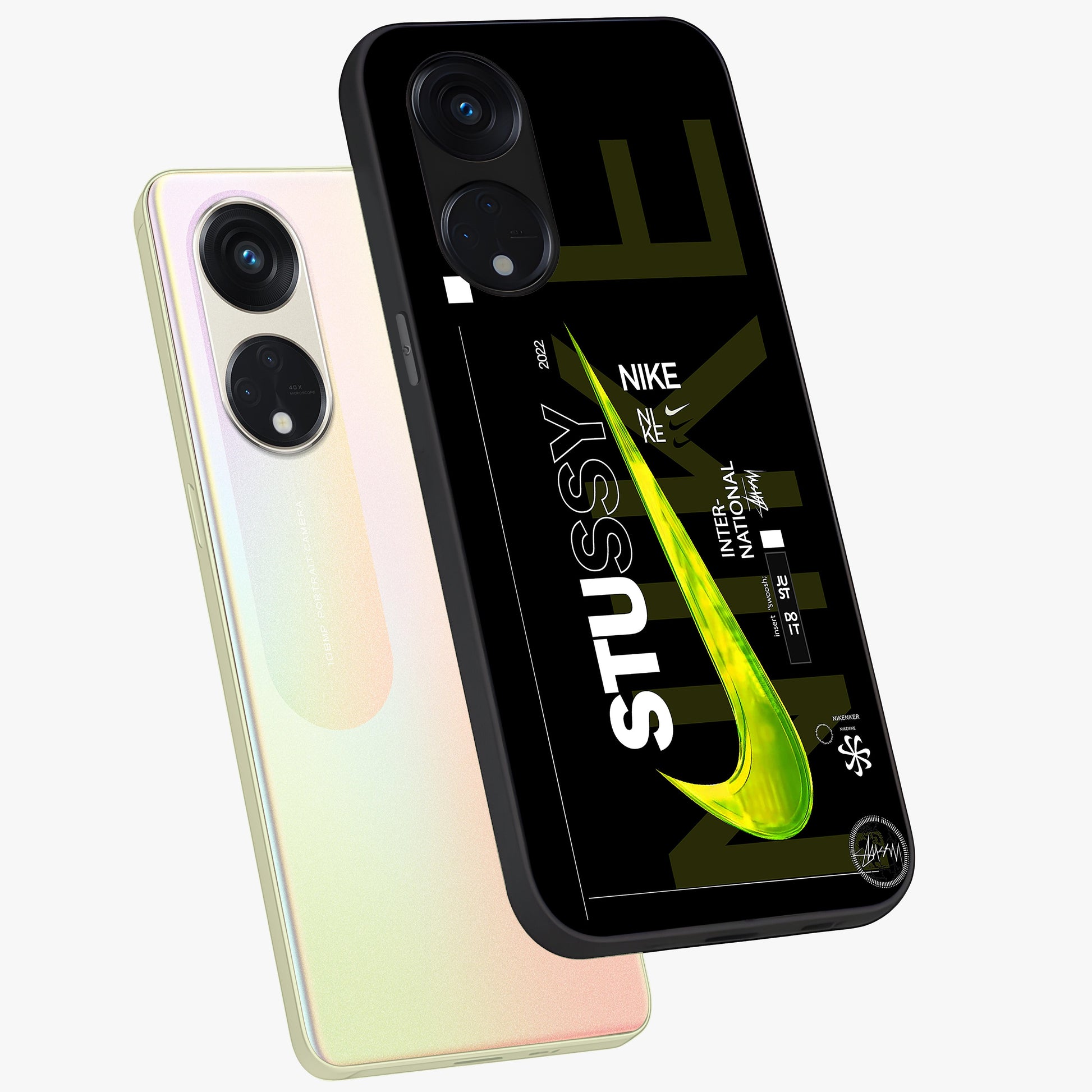 Neon Street Edition Glass Case displayed in angled mockup highlighting vibrant urban design with bold street aesthetic.
