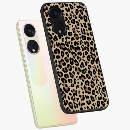 Savage Chic Pattern Glass Case displayed in angled mockup highlighting bold fashion inspired design with chic aesthetic.