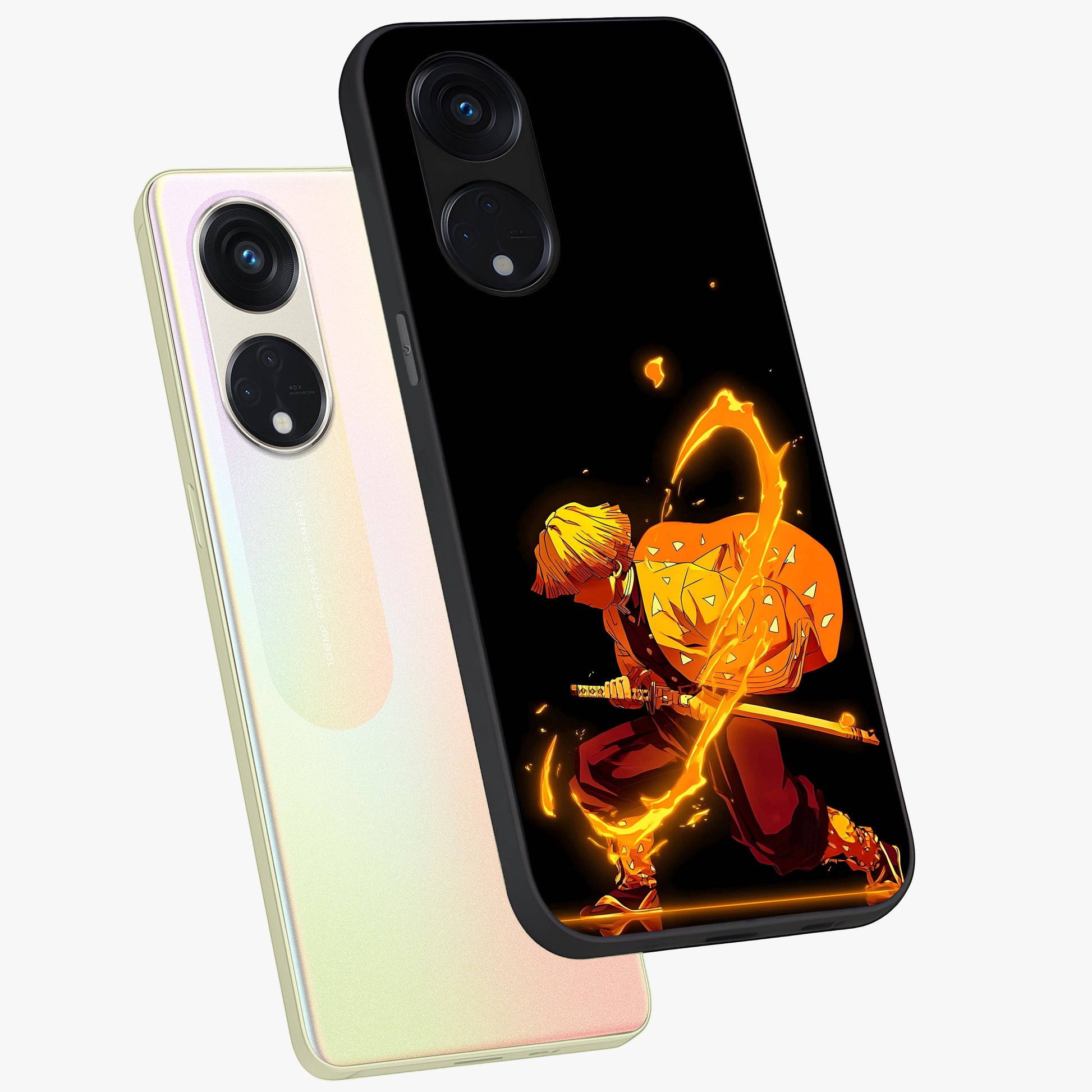 Thunder Flame Execution Glass Case displayed in angled mockup highlighting dramatic fire themed design with intense fantasy aesthetic.