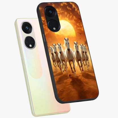 Wild Sunset Majesty Glass Case displayed in angled mockup highlighting vibrant sunset sky design with scenic aesthetic.