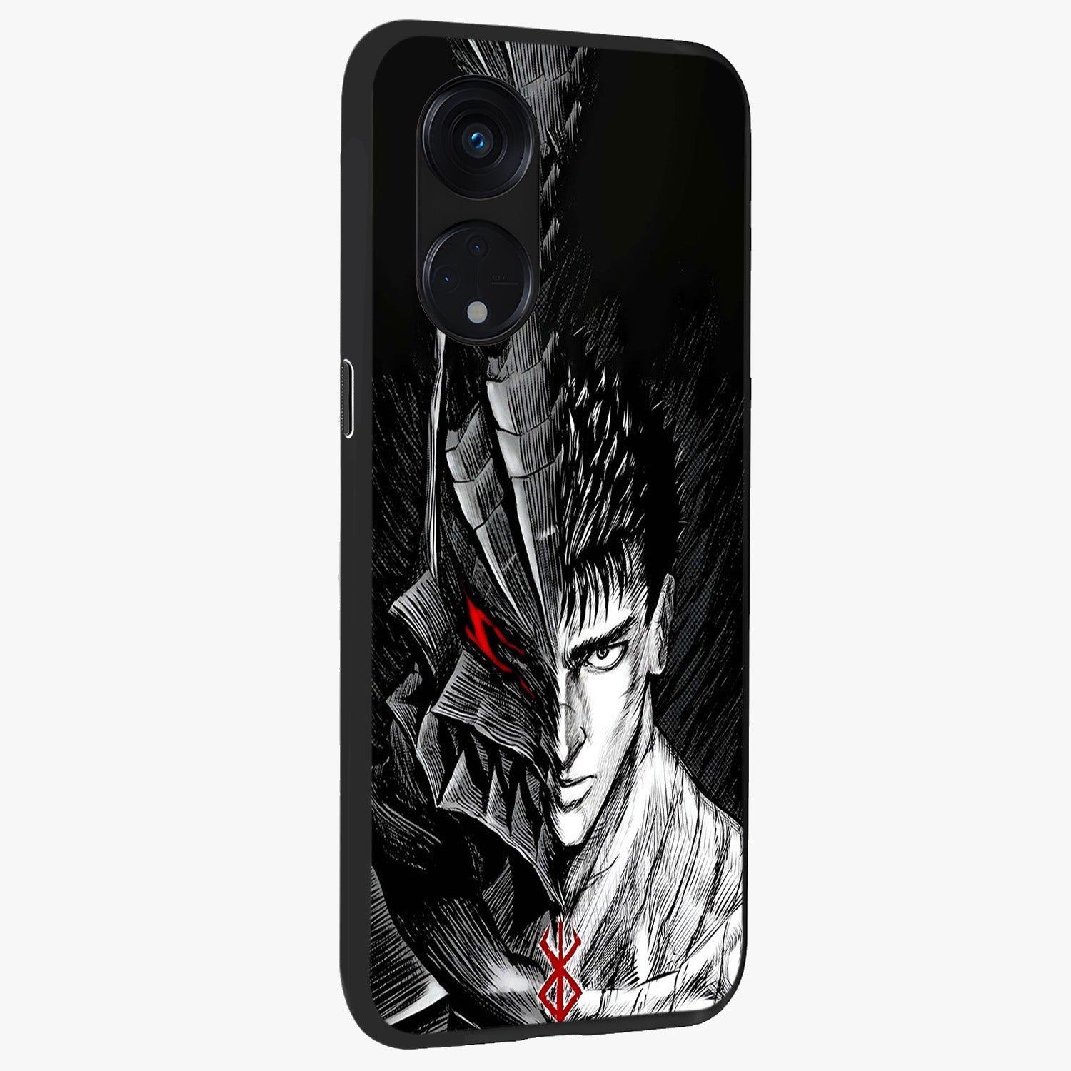 Berserker Blood Oath Glass Case upright view showcasing intense warrior aesthetic with dramatic artistic style.