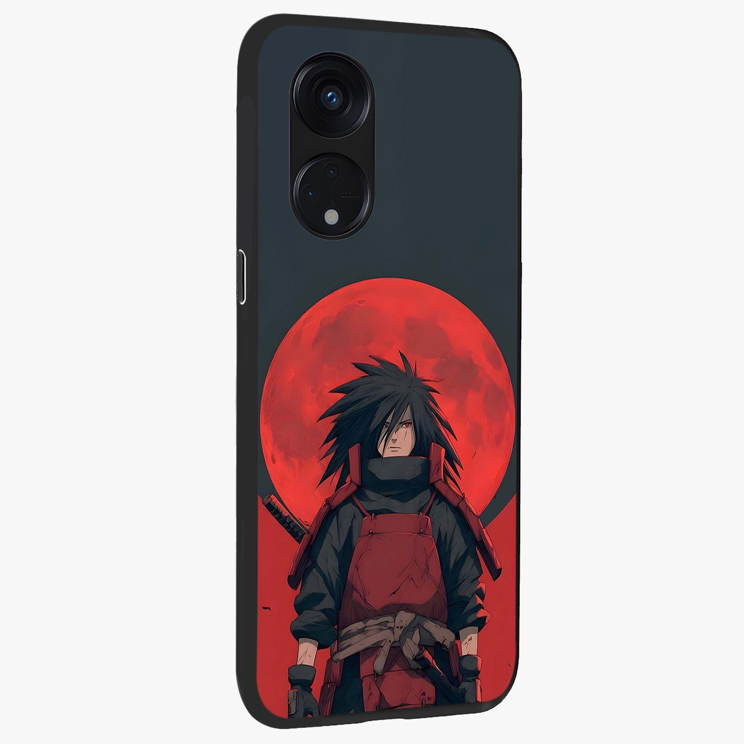 Crimson Moon Warlord Glass Case upright view showcasing powerful warlord artwork with dark celestial theme.