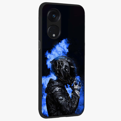 Cyber Sentinel Protocol Glass Case upright view showcasing advanced cyber sentinel artwork with futuristic tech theme.