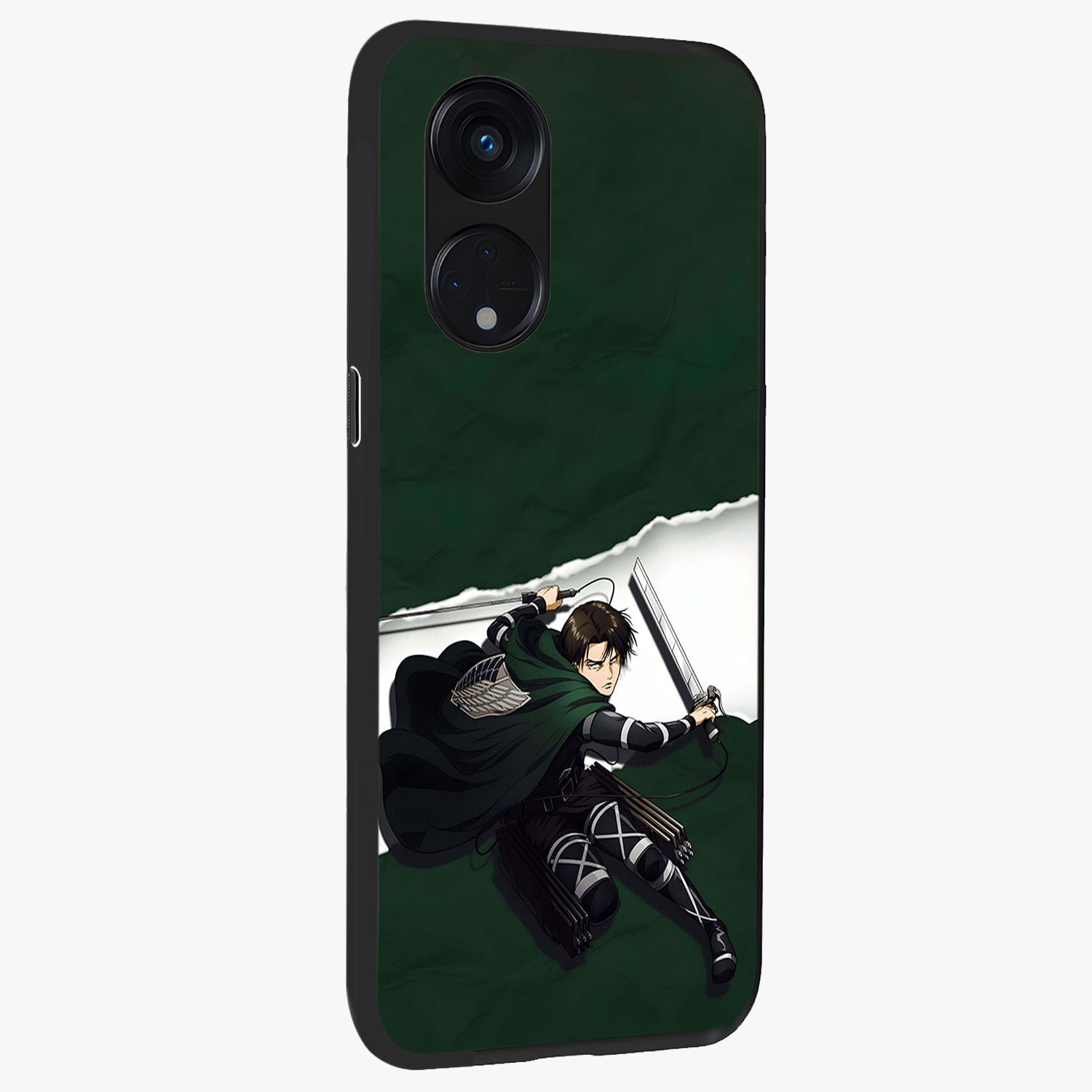 Emerald War Vanguard Glass Case upright view showcasing dramatic warrior artwork with bold fantasy theme.