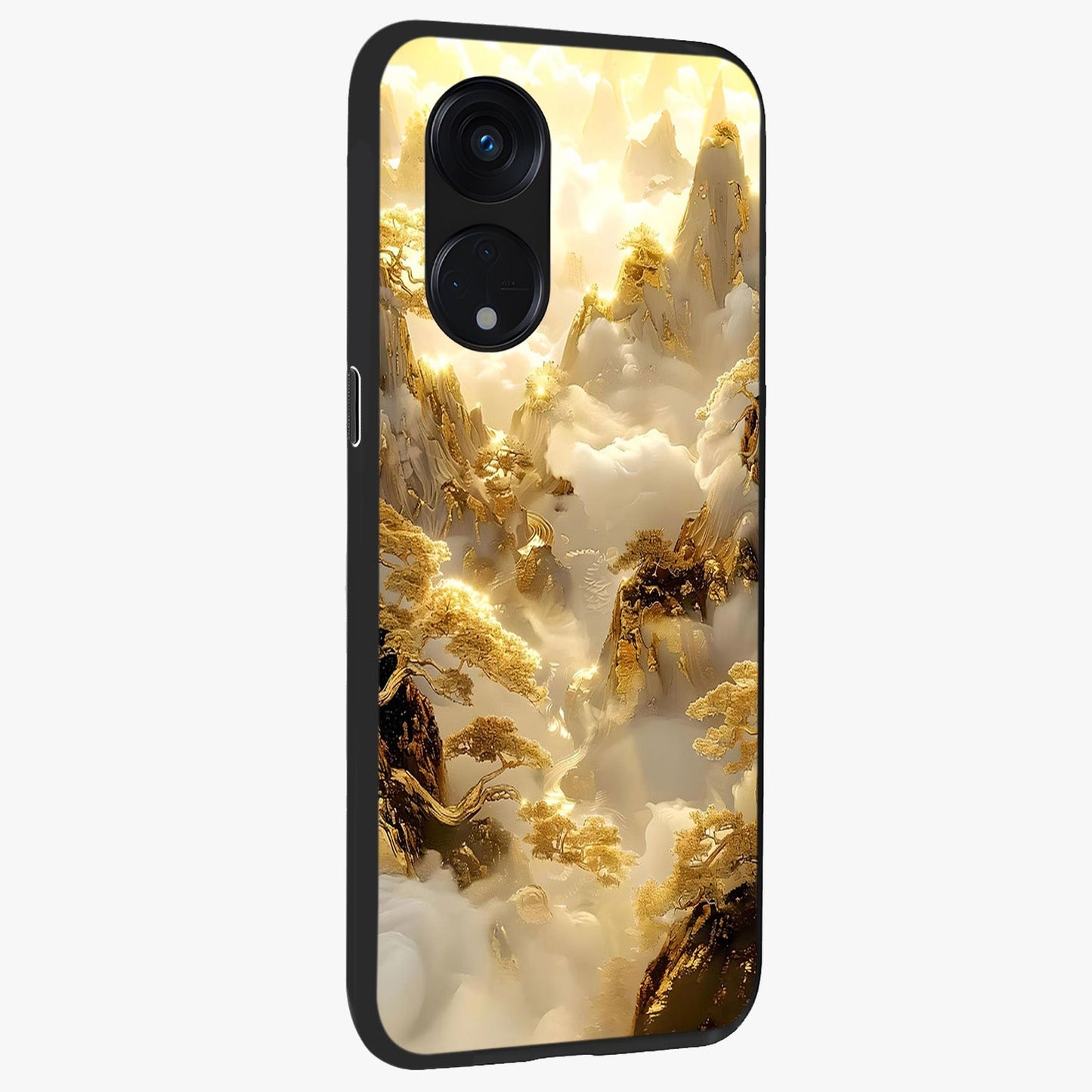 Gates Of Illumination Glass Case upright view showcasing glowing gateway artwork with mystical celestial theme.