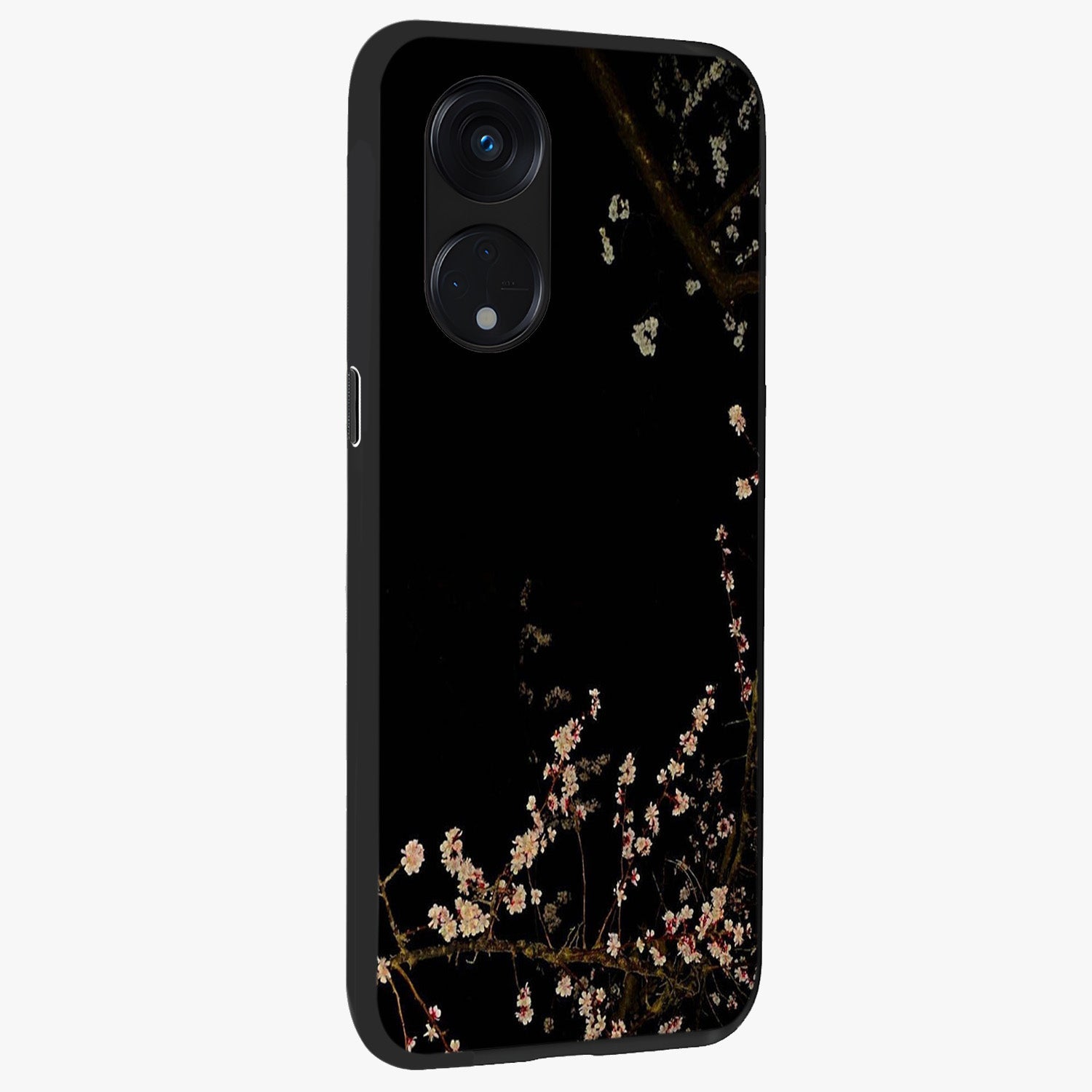 Petal Moon Light With Custom Name Glass Case upright view showcasing elegant floral moon artwork with personalized aesthetic.