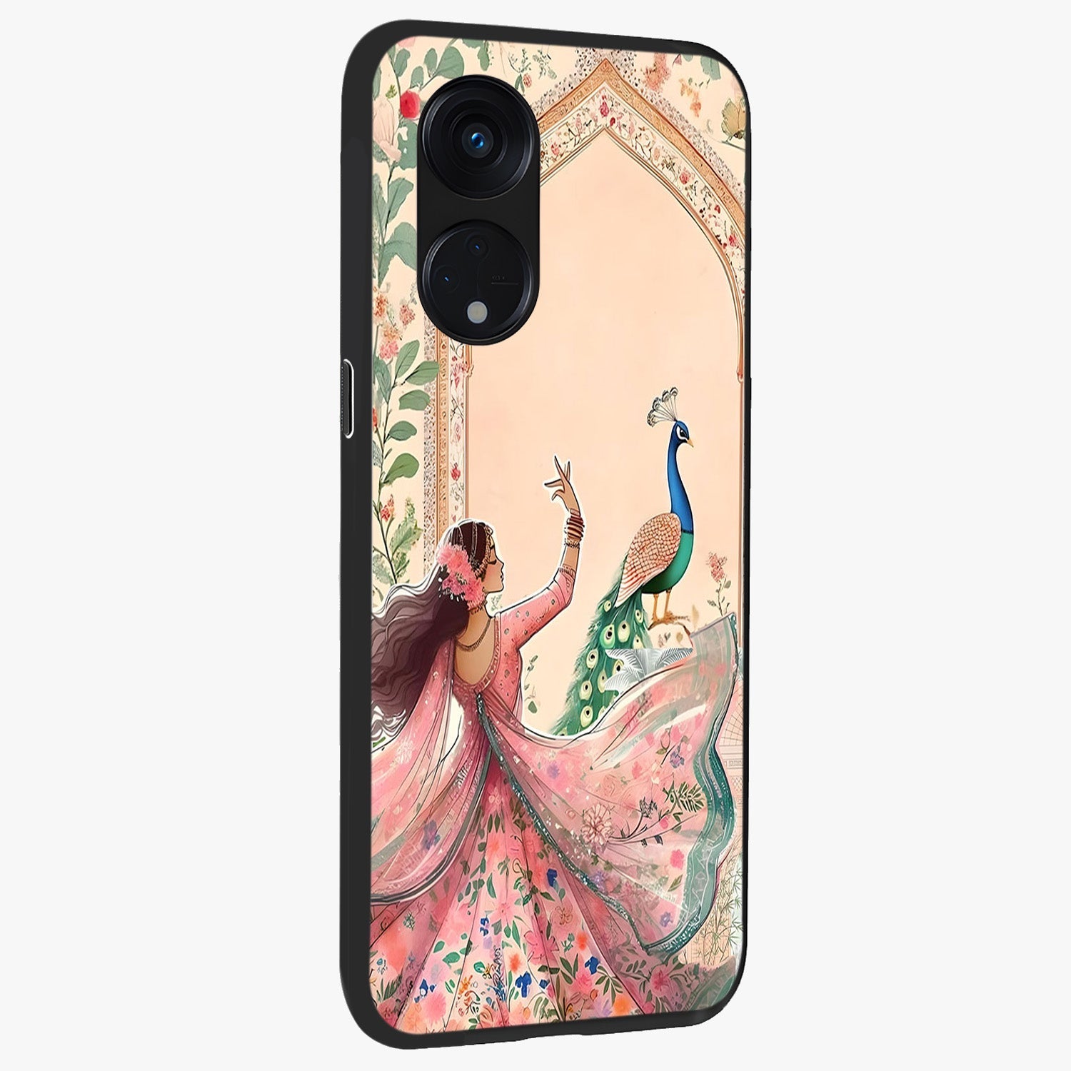 Royal Grace Muse Glass Case upright view showcasing stylish artistic artwork with sophisticated royal theme.
