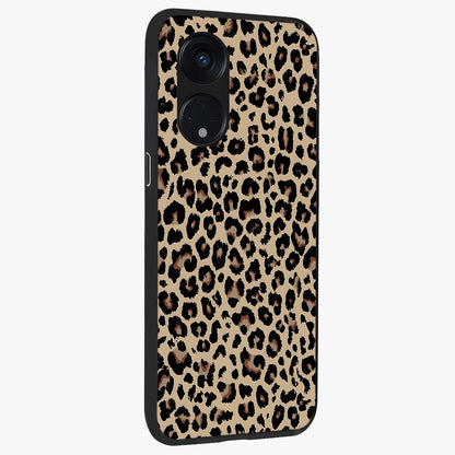 Savage Chic Pattern Glass Case upright view showcasing trendy decorative artwork with edgy fashion theme.