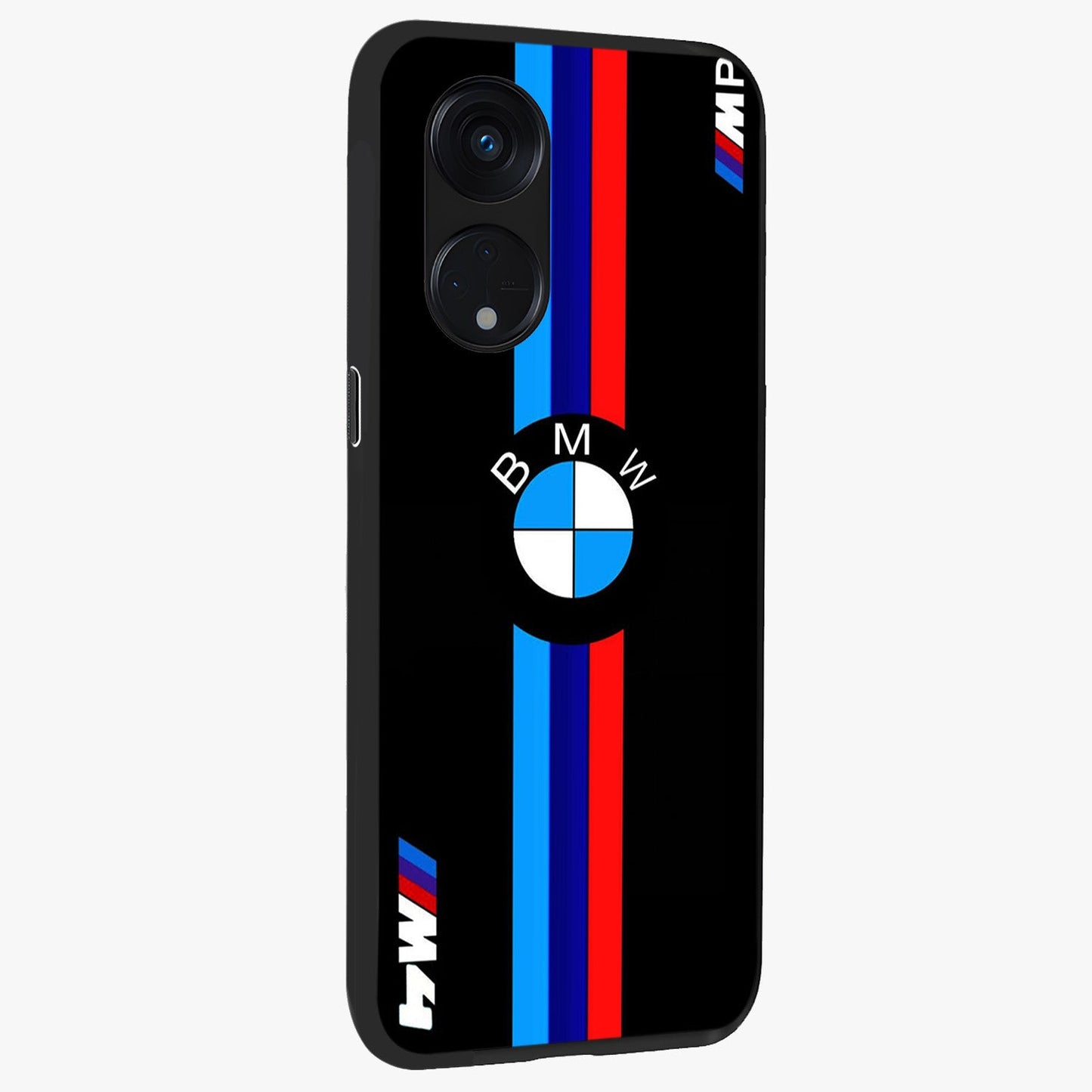 Turbo BMW Beast Glass Case upright view showcasing powerful car artwork with modern motorsport theme.