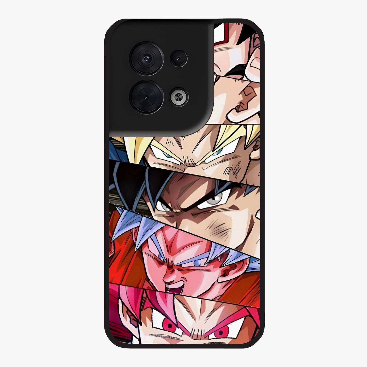 Anime Character Glass Case showing flat back view with vibrant anime artwork and glossy glass finish.