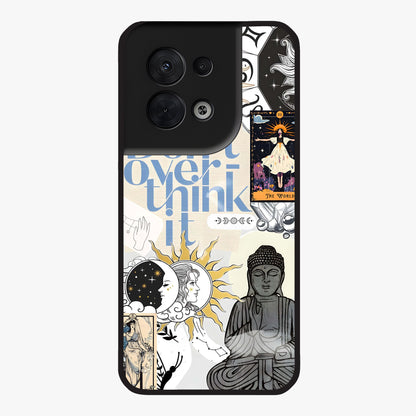 Ethereal Thoughts Glass Case showing flat back view with dreamy artistic artwork and glossy glass finish.