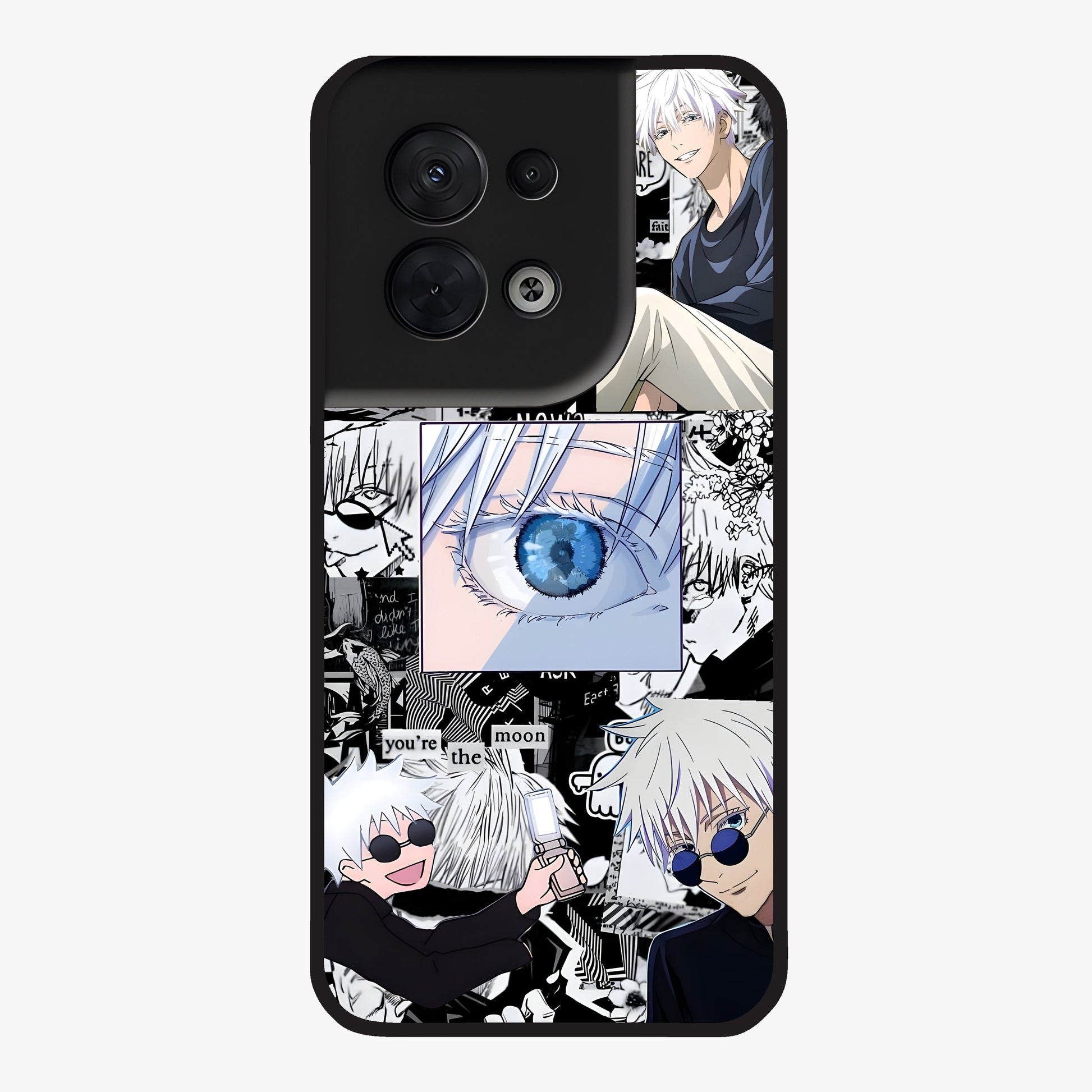 Infinity Sorcerer Chaos Glass Case showing flat back view with mystical sorcerer themed artwork and glossy glass finish.