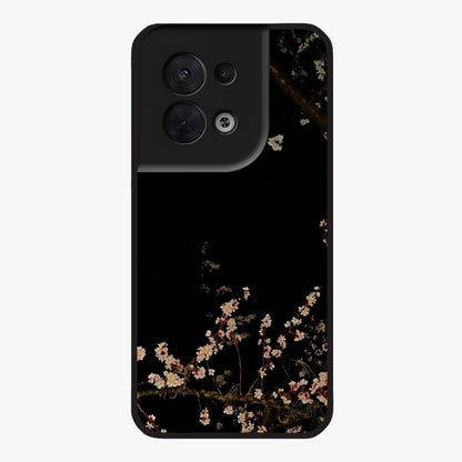 Petal Moon Light With Custom Name Glass Case showing flat back view with floral moonlight artwork and personalized name design.
