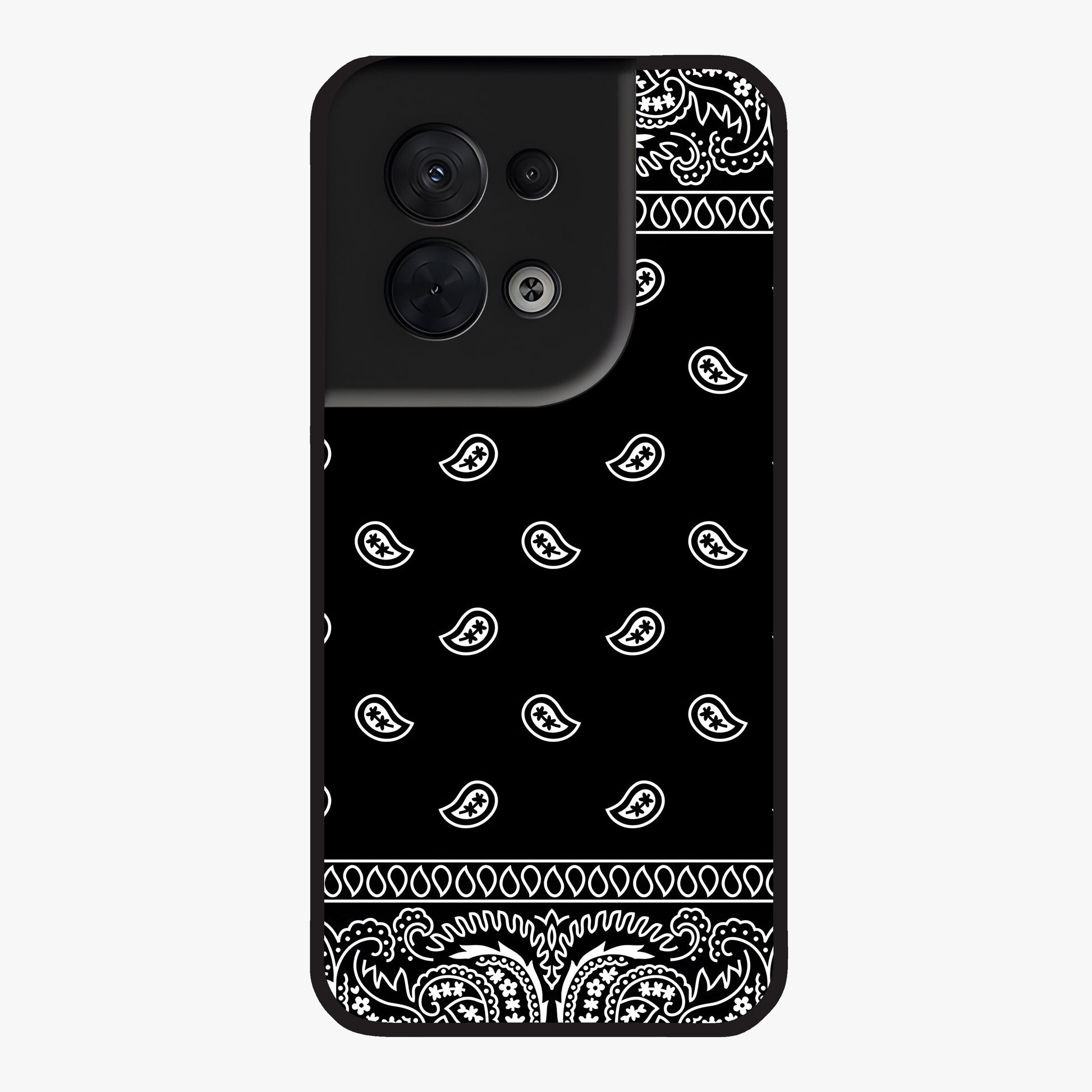 Retro Rebel Threads Glass Case showing flat back view with vintage street style artwork and glossy glass finish.