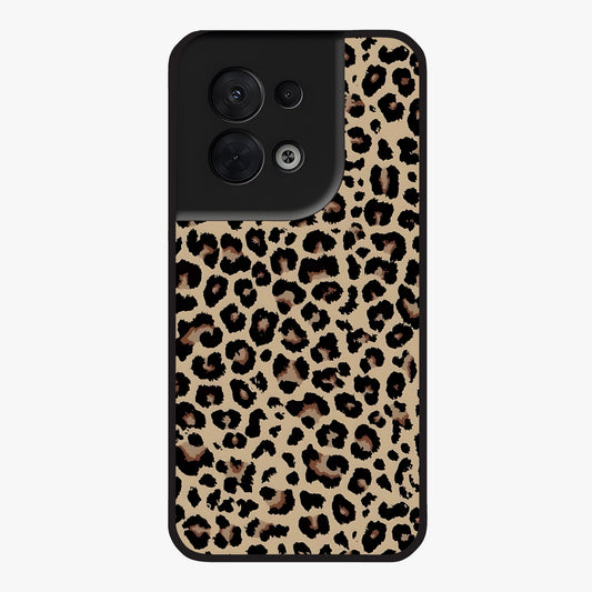 Savage Chic Pattern Glass Case showing flat back view with stylish patterned artwork and glossy glass finish.