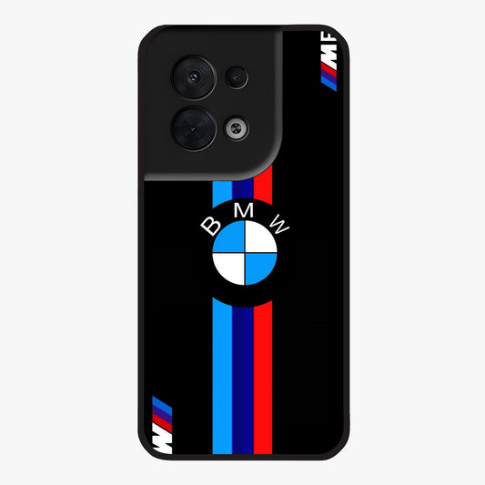 Turbo BMW Beast Glass Case showing flat back view with high performance sports car artwork and glossy glass finish.