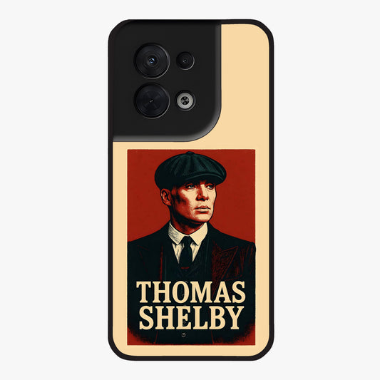 Vintage Mafia Authority Glass Case showing flat back view with bold vintage mafia inspired artwork and glossy glass finish.