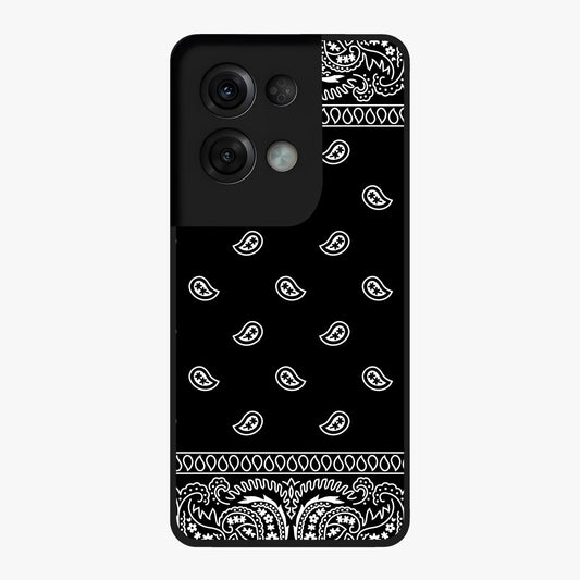 Retro Rebel Threads Glass Case showing flat back view with vintage street style artwork and glossy glass finish.
