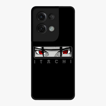 Scarlet Gaze Dominance Glass Case showing flat back view with striking red themed artwork and glossy glass finish.