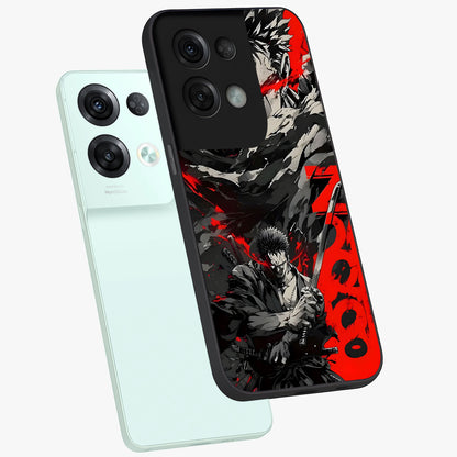 Demon Sword Resolve Glass Case displayed in angled mockup highlighting powerful demon sword illustration with dark fantasy aesthetic.