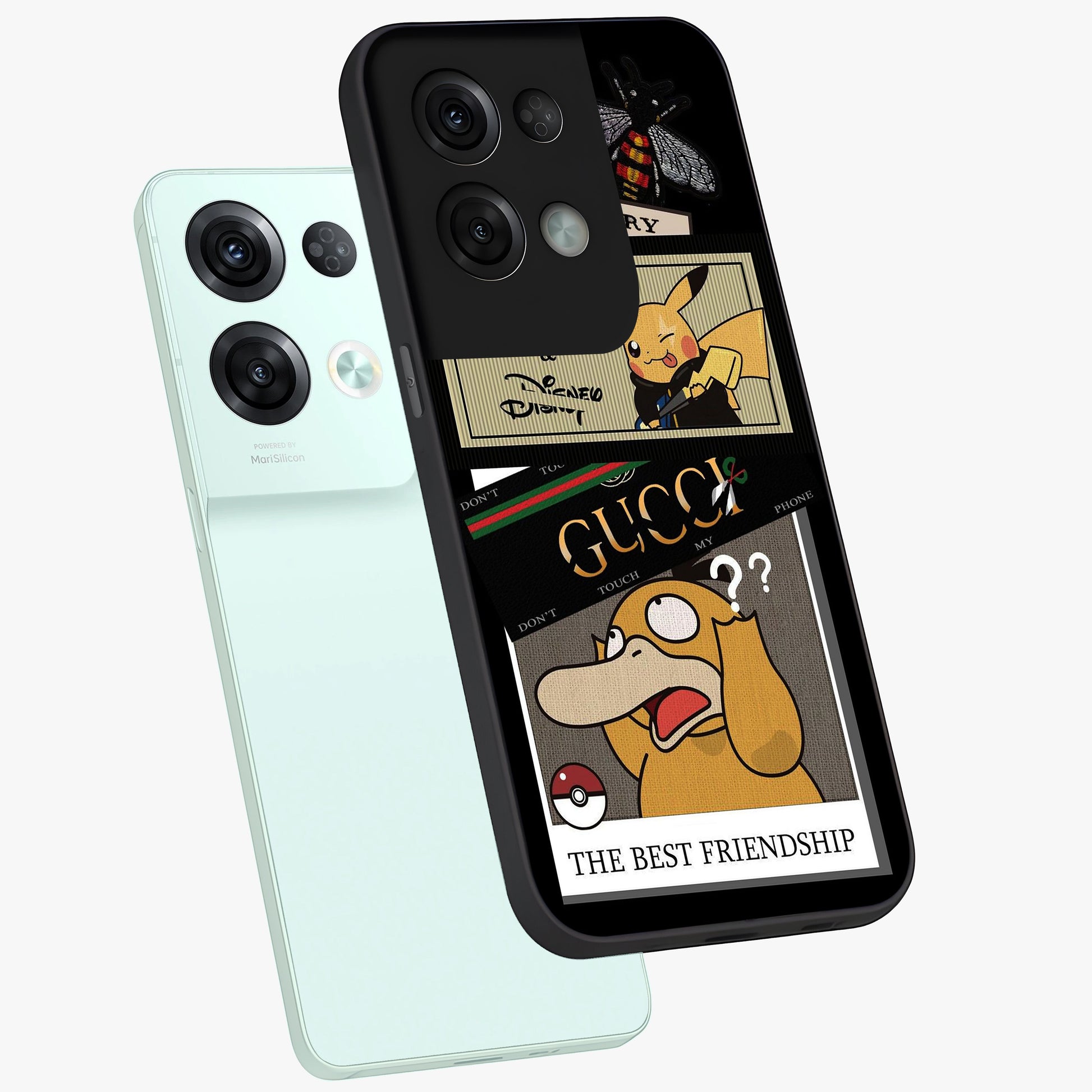 Gucci Play Mashup Glass Case displayed in angled mockup highlighting stylish fashion mashup design with bold aesthetic.