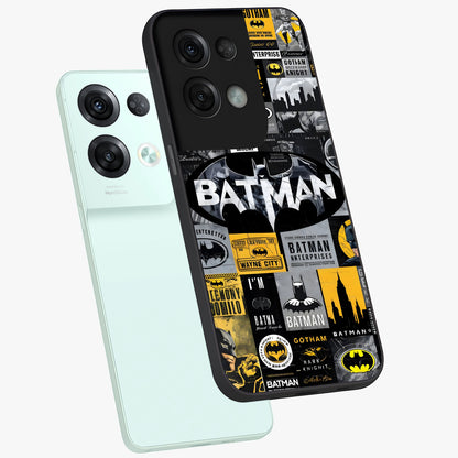Knight Gotham Rise Glass Case displayed in angled mockup highlighting powerful knight silhouette design with dramatic aesthetic.