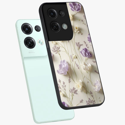 Lilac Breeze Harmony Glass Case displayed in angled mockup highlighting calm lilac breeze design with soothing aesthetic style.
