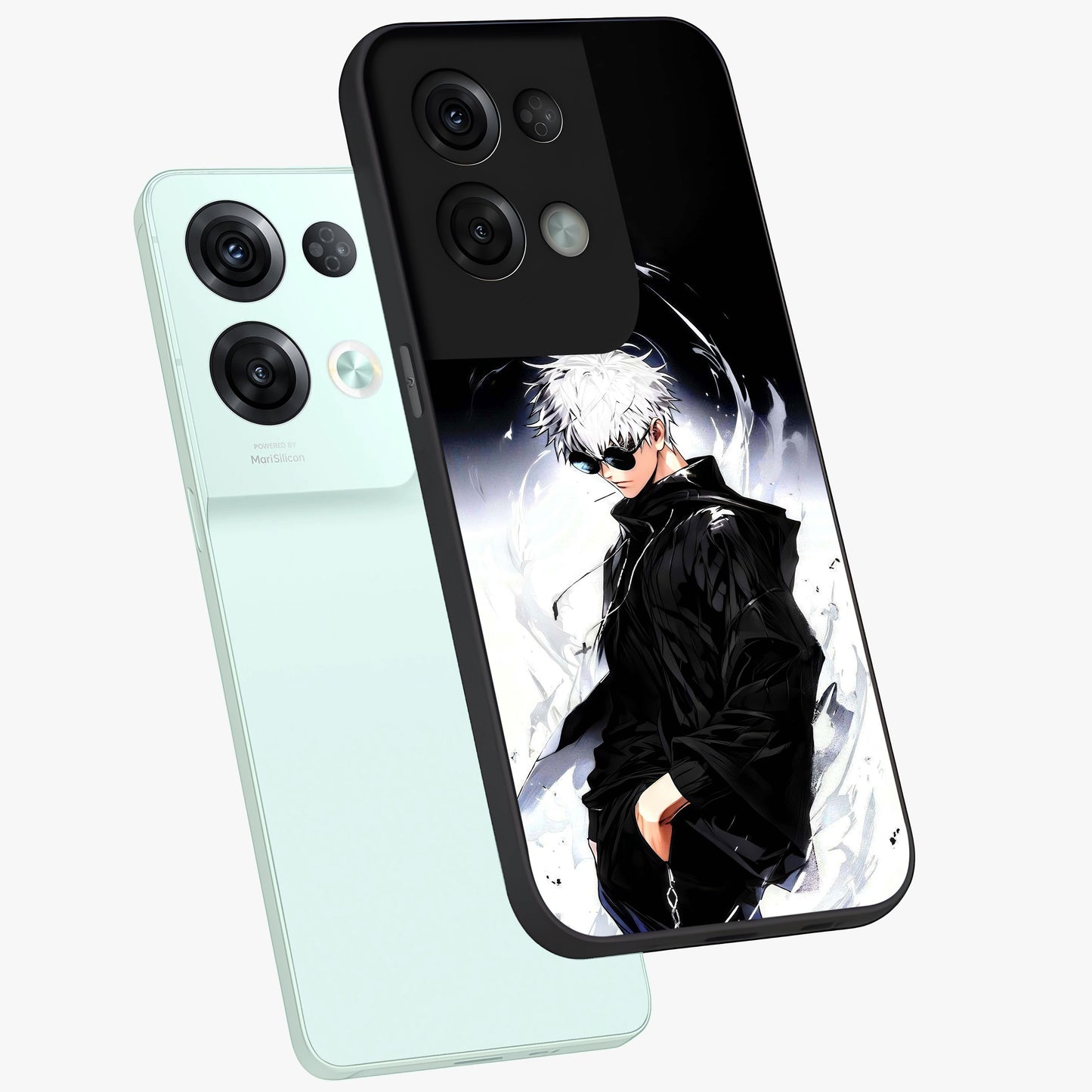 Limitless Shadow King Glass Case displayed in angled mockup highlighting dramatic dark hero design with intense aesthetic.